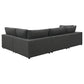 Serene 4-piece Upholstered Modular Sectional Sofa Charcoal