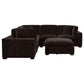 Lakeview 5-piece Upholstered Modular Sectional Chocolate