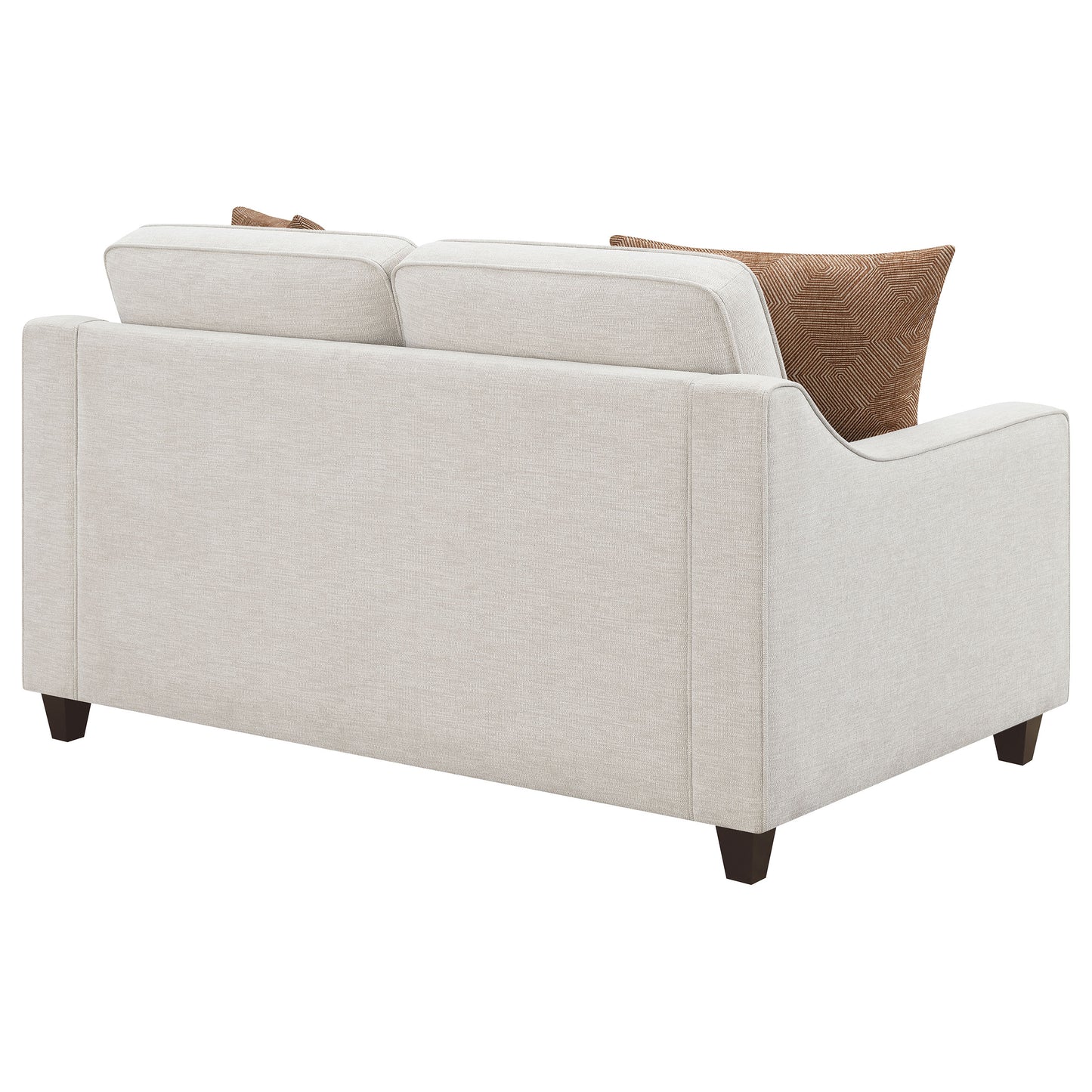 Christine Upholstered Sloped Arm Loveseat Beige