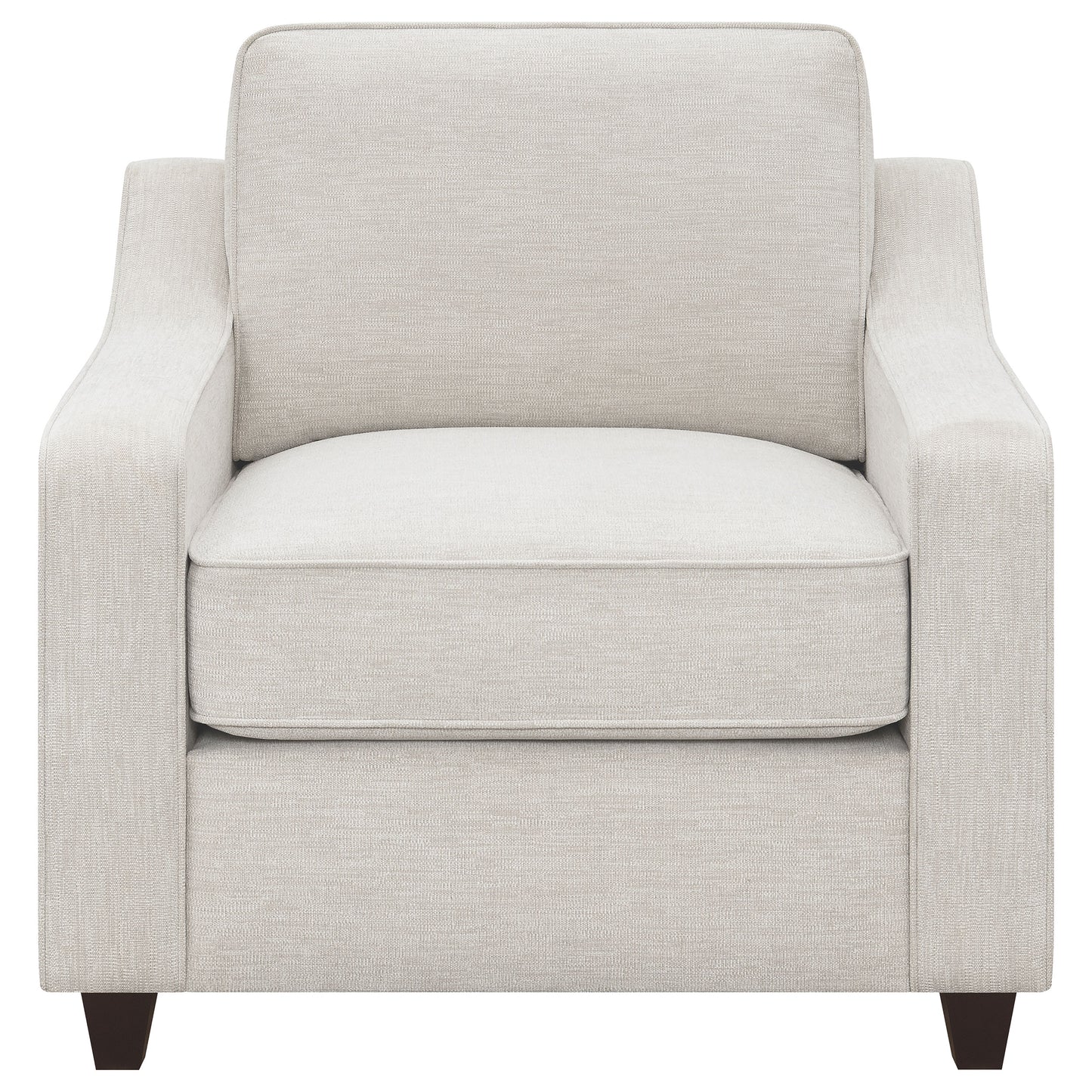 Christine Upholstered Sloped Arm Accent Chair Beige