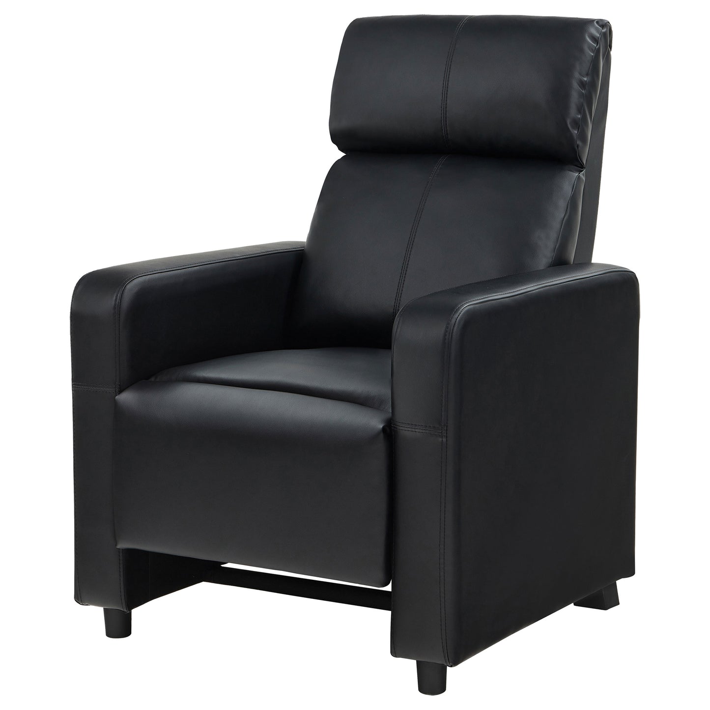 Toohey Upholstered Home Theater Push Back Recliner Black