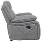 Higgins Upholstered Glider Recliner Chair Grey