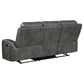 Raelynn Upholstered Track Arm Motion Sofa Grey