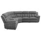 Bahrain 6-piece Modular Power Reclining Sectional Charcoal