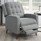 Davidson Upholstered Tufted Push Back Recliner Grey