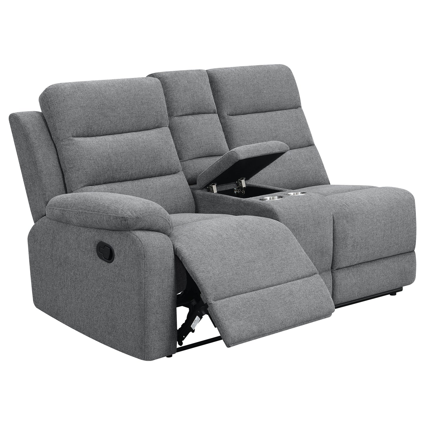 David Upholstered Reclining Sectional Sofa Smoke