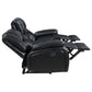 Camila 3-piece Upholstered Motion Reclining Sofa Set Black