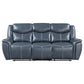 Sloane 2-piece Upholstered Reclining Sofa Set Blue