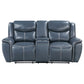 Sloane 2-piece Upholstered Reclining Sofa Set Blue