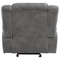 Conrad Upholstered Padded Arm Glider Recliner Grey