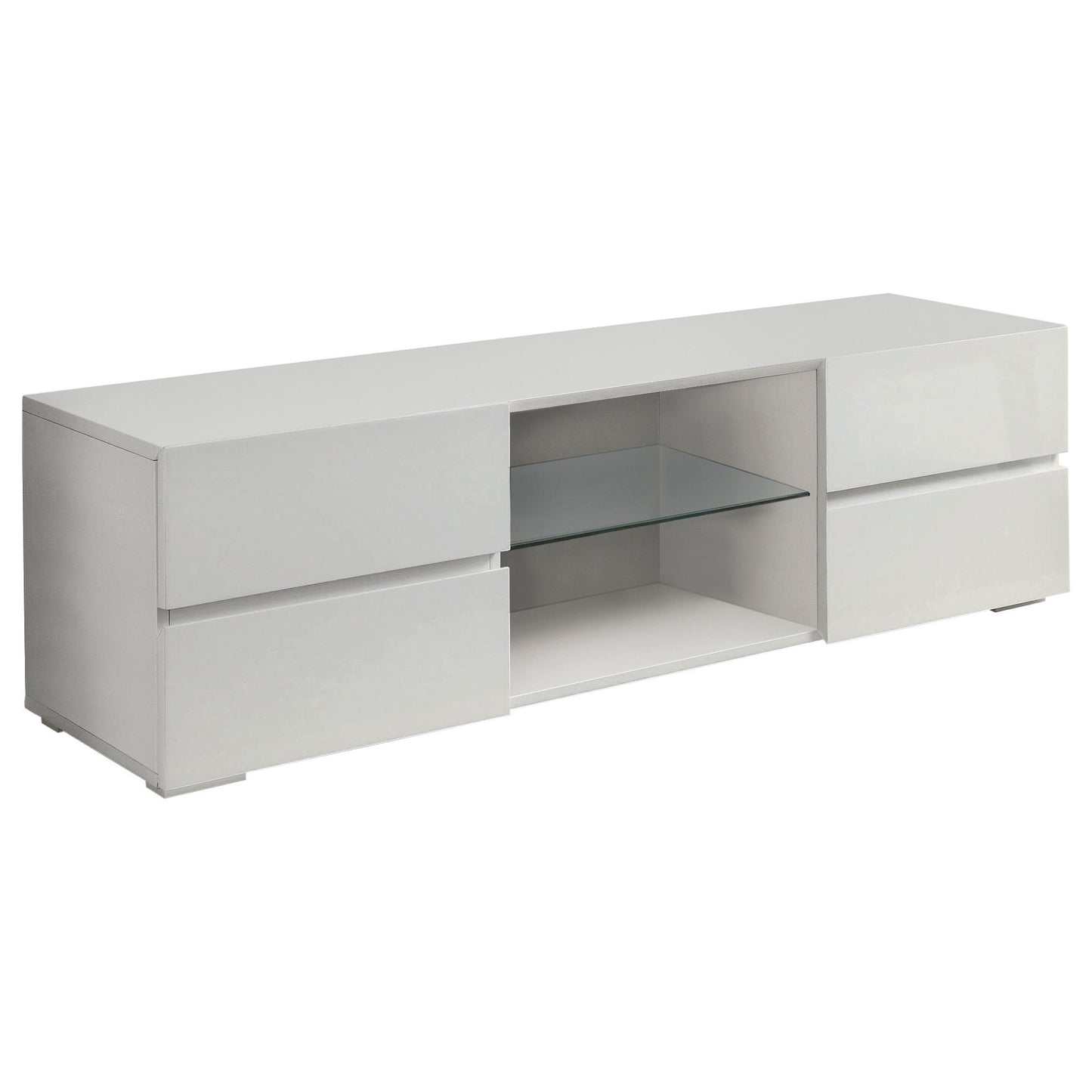 Galvin 4-drawer Wood 55-inch TV Stand White High Gloss