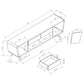 Alvin 2-door Engineered Wood 74-inch TV Stand Dark Walnut