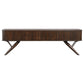 Valna Wood 71-inch TV Stand with Sliding Doors Walnut