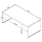 Opal Rectangular Glass Frame Coffee Table White High Gloss