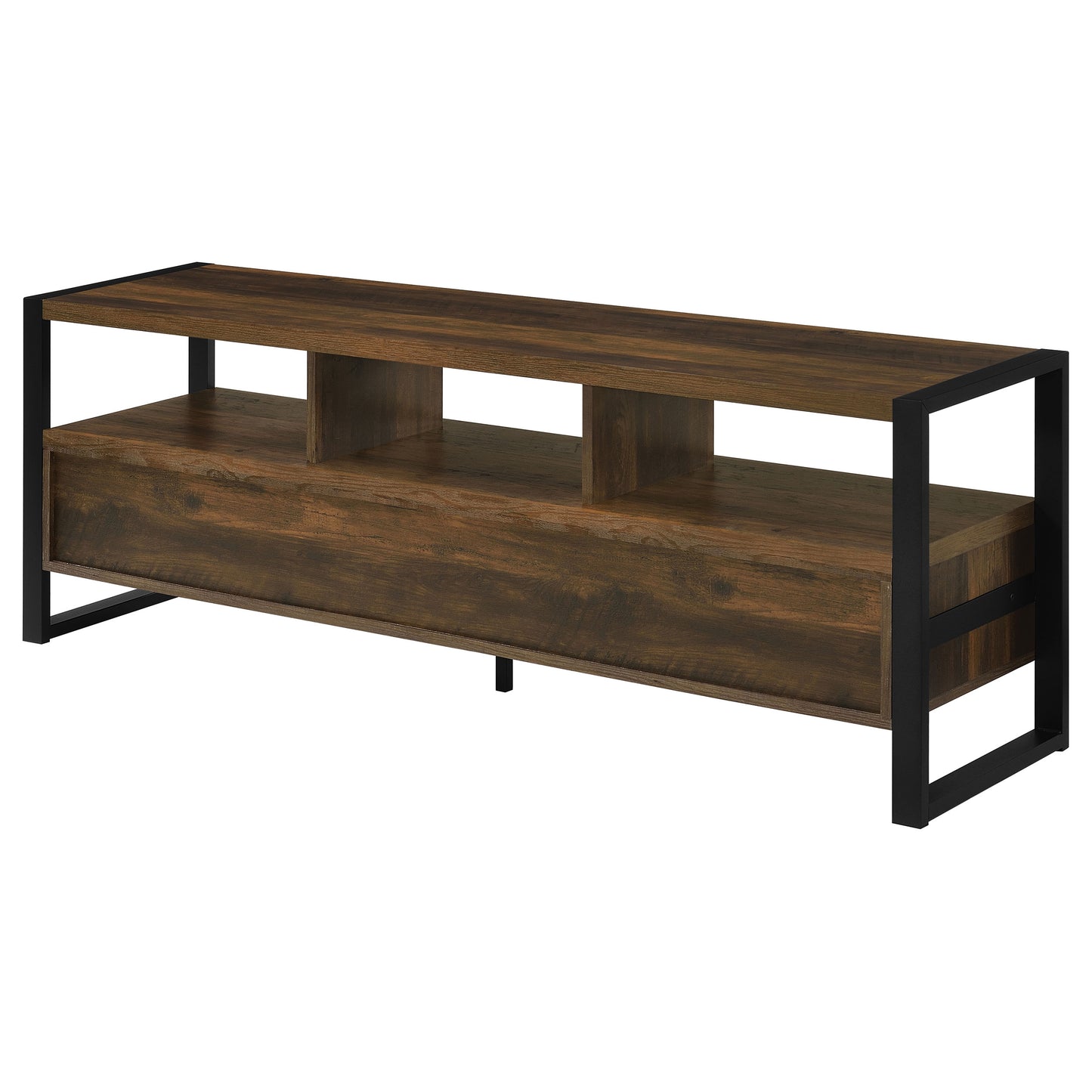 James 3-drawer Engineered Wood 60" TV Stand Dark Pine