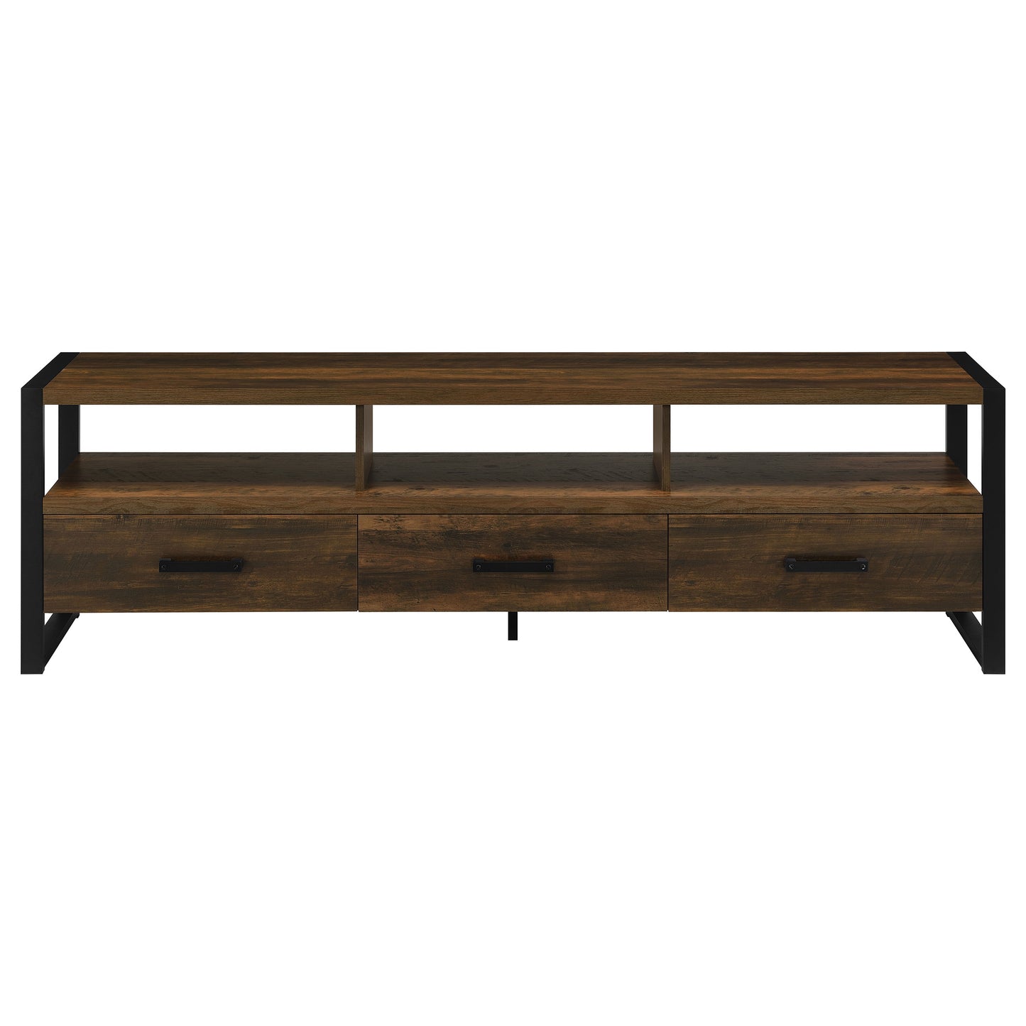 James 3-drawer Engineered Wood 71" TV Stand Dark Pine