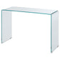 Ripley Tempered Bent Glass Entryway Console Table Clear