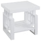 Schmitt Rectangular Side End Table White High Gloss