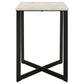 Tobin Square Marble Top End Table White and Black