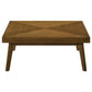 Westerly Square Wood Coffee Table Walnut Brown