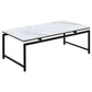 Clark 3-piece Faux Marble Top Coffee Table Set White