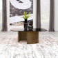 Morena Rectangular Tawny Glass Coffee Table Brushed Bronze