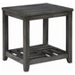 Cliffview 1-shelf Square Wood Side End Table Grey