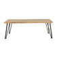 Zander Rectangular Wood Top Coffee Table Natural Brown