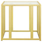 Adri Rectangular Glass Top Side End Table Matte Brass