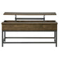 Byers Engineered Wood Lift Top Coffee Table Brown Oak