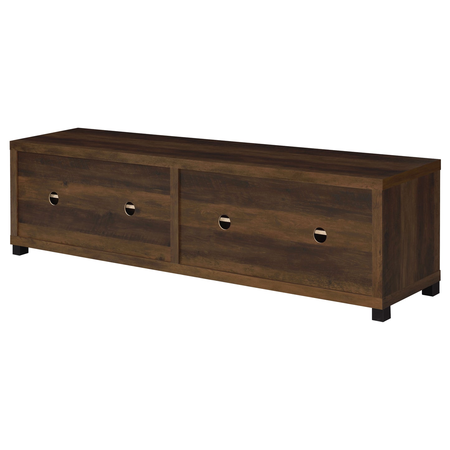 Sachin 4-door Engineered Wood 79" TV Stand Dark Pine