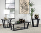 Aminta 3-piece Coffee and End Table Set Black