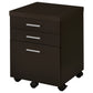 Skylar 3-drawer Home Office Mobile File Cabinet Cappuccino