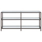 Kate 55-inch 4-shelf Console Bookcases Black Nickel
