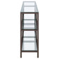 Kate 55-inch 4-shelf Console Bookcases Black Nickel