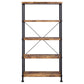 Analiese 63-inch 4-shelf Bookshelf Rustic Nutmeg