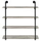 Elmcrest 39-inch 4-shelf Wall Bookshelf Grey Driftwood