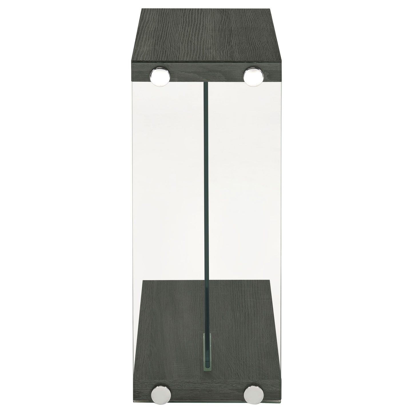 Colby Engineered Wood C-Shaped Side Table Weathered Grey