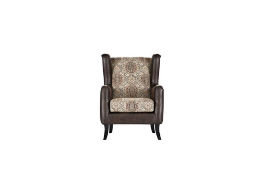 Elmbrook Upholstered Wingback Accent Club Chair Brown