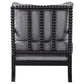 Blanchett Upholstered Bobbin Accent Chair Grey and Black