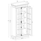 Toni 2-door Wood Tall Storage Cabinet Distressed White