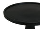 Ixia Round Solid Mango Wood Accent Side Table Black Stain