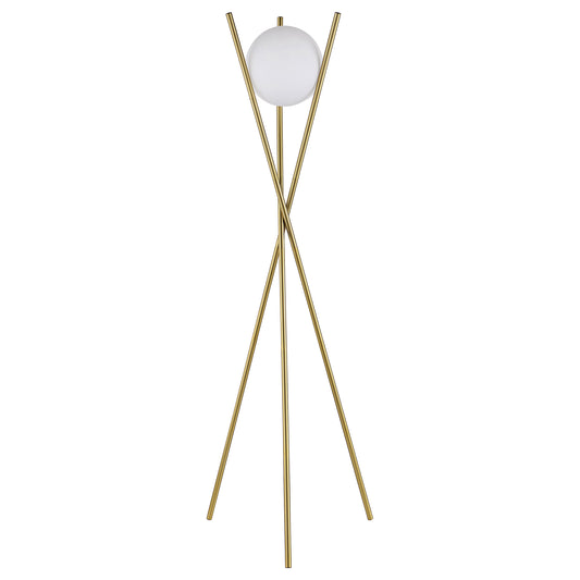 Yamileth 65-inch Spherical Bulb Metal Tripod Floor Lamp Gold