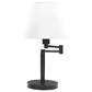 Colombe 20-inch Empire Shade Swing Arm Table Lamp Black