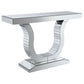 Saanvi U-shaped Mirrored Entryway Console Table Silver