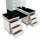 Talei 6-drawer Vanity Set with Lighting Black and White