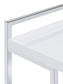 Dani Rectangular C-Shaped Sofa Side Table White High Gloss