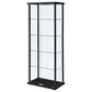 Delphinium 5-shelf Clear Glass Curio Display Cabinet Black