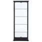 Delphinium 5-shelf Clear Glass Curio Display Cabinet Black