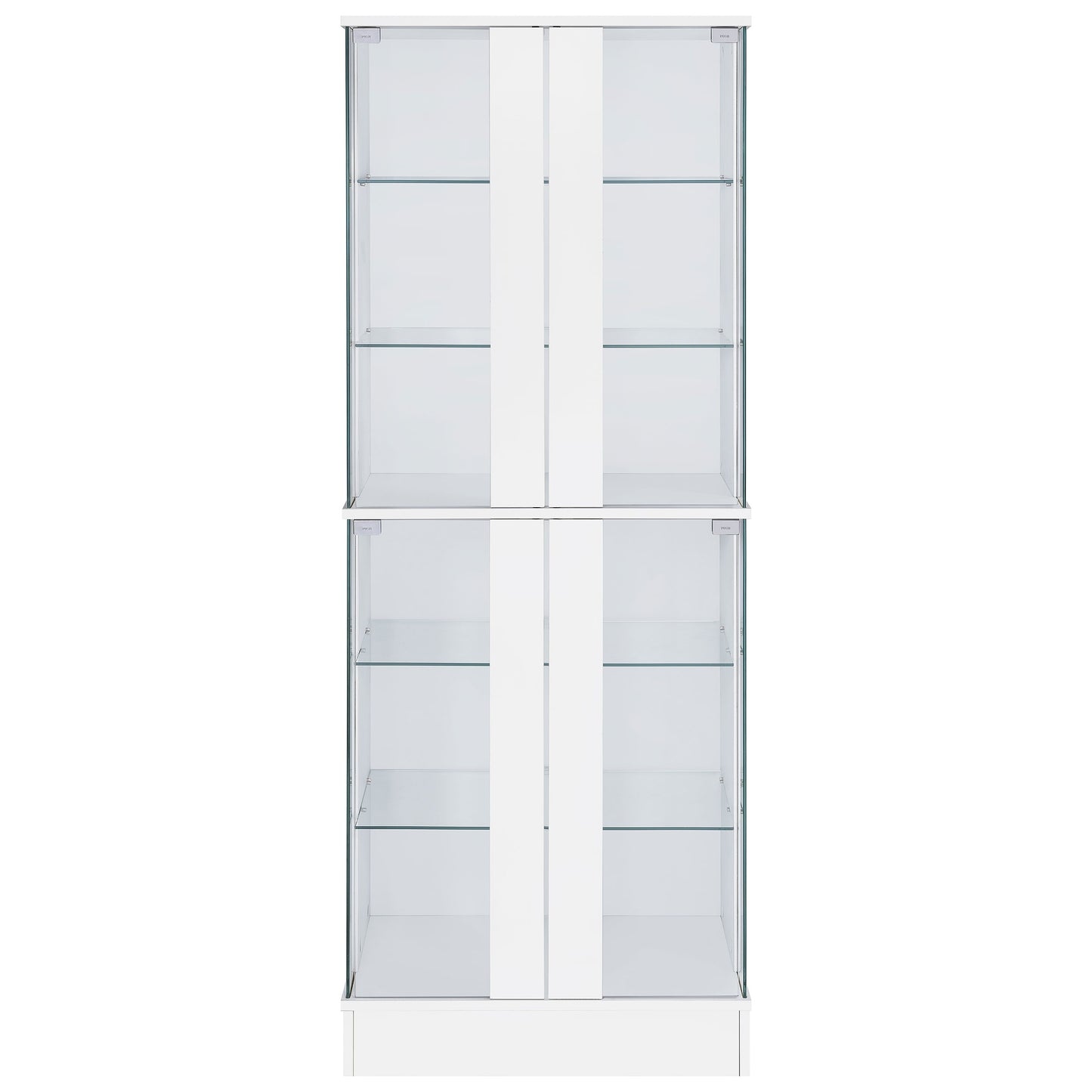 Cabra 4-door LED Curio Display Cabinet White High Gloss